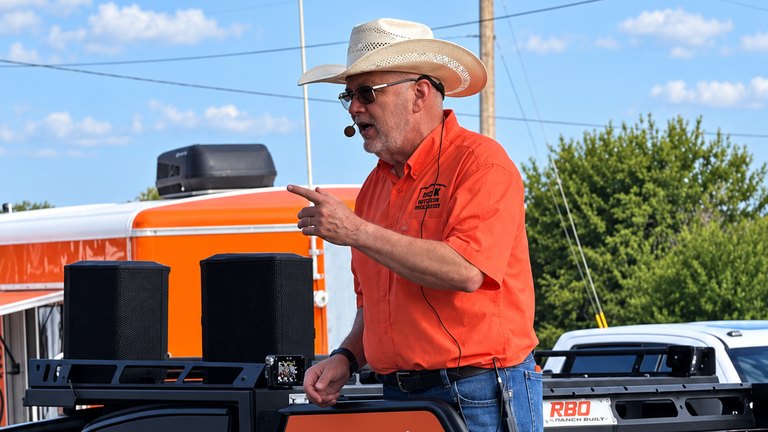 Dick Hutchison calling an auction
